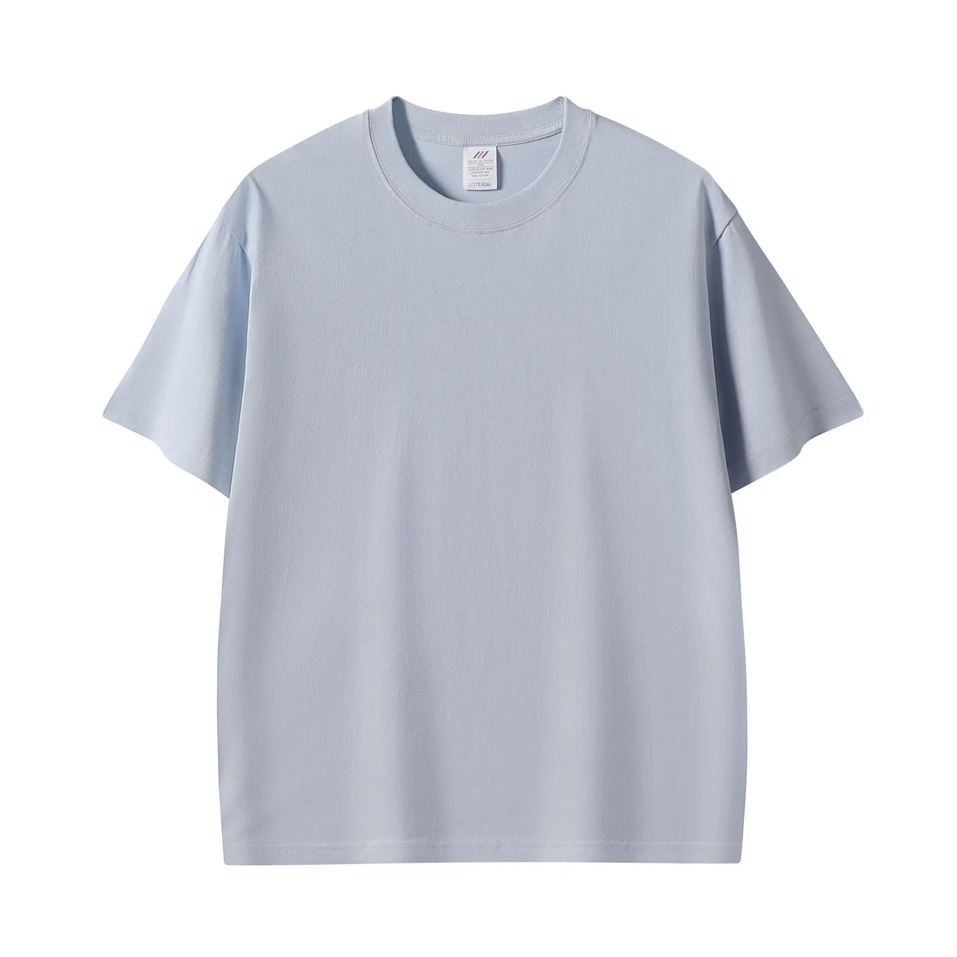 Men Pink Cotton T-Shirt 230g Crew Neck
