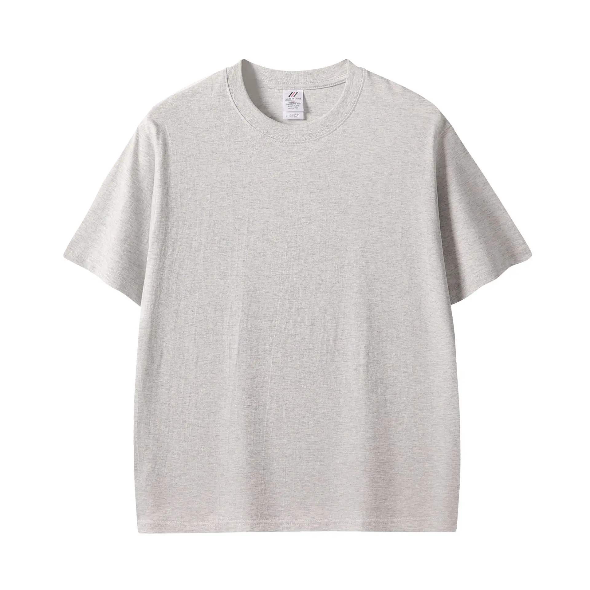 Men Pink Cotton T-Shirt 230g Crew Neck