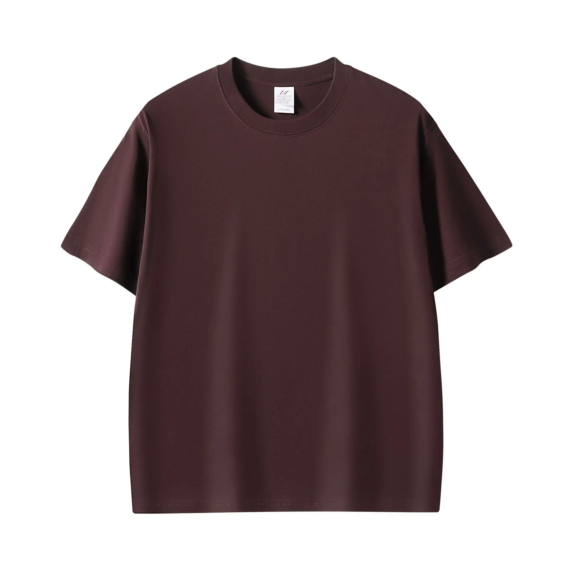 Men Pink Cotton T-Shirt 230g Crew Neck