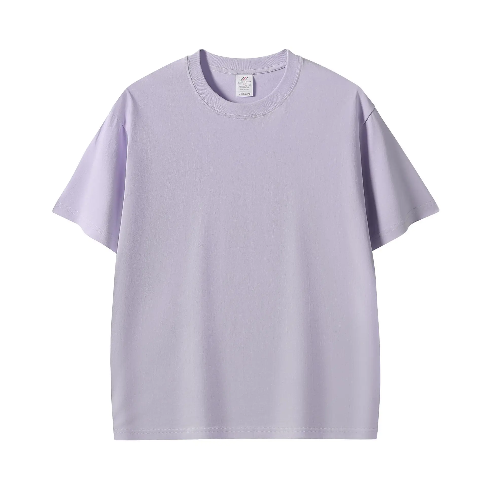 Men Pink Cotton T-Shirt 230g Crew Neck