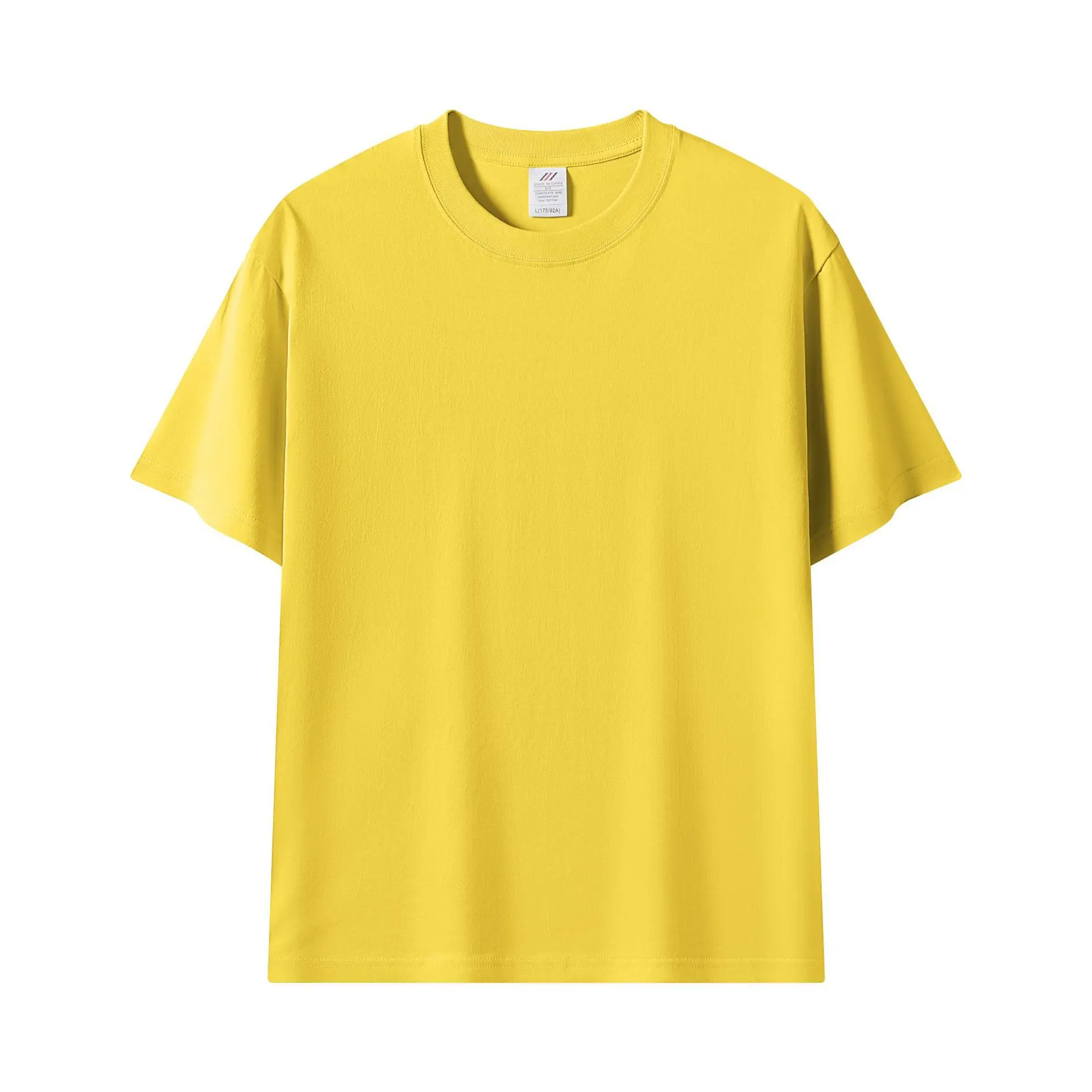 Men Pink Cotton T-Shirt 230g Crew Neck