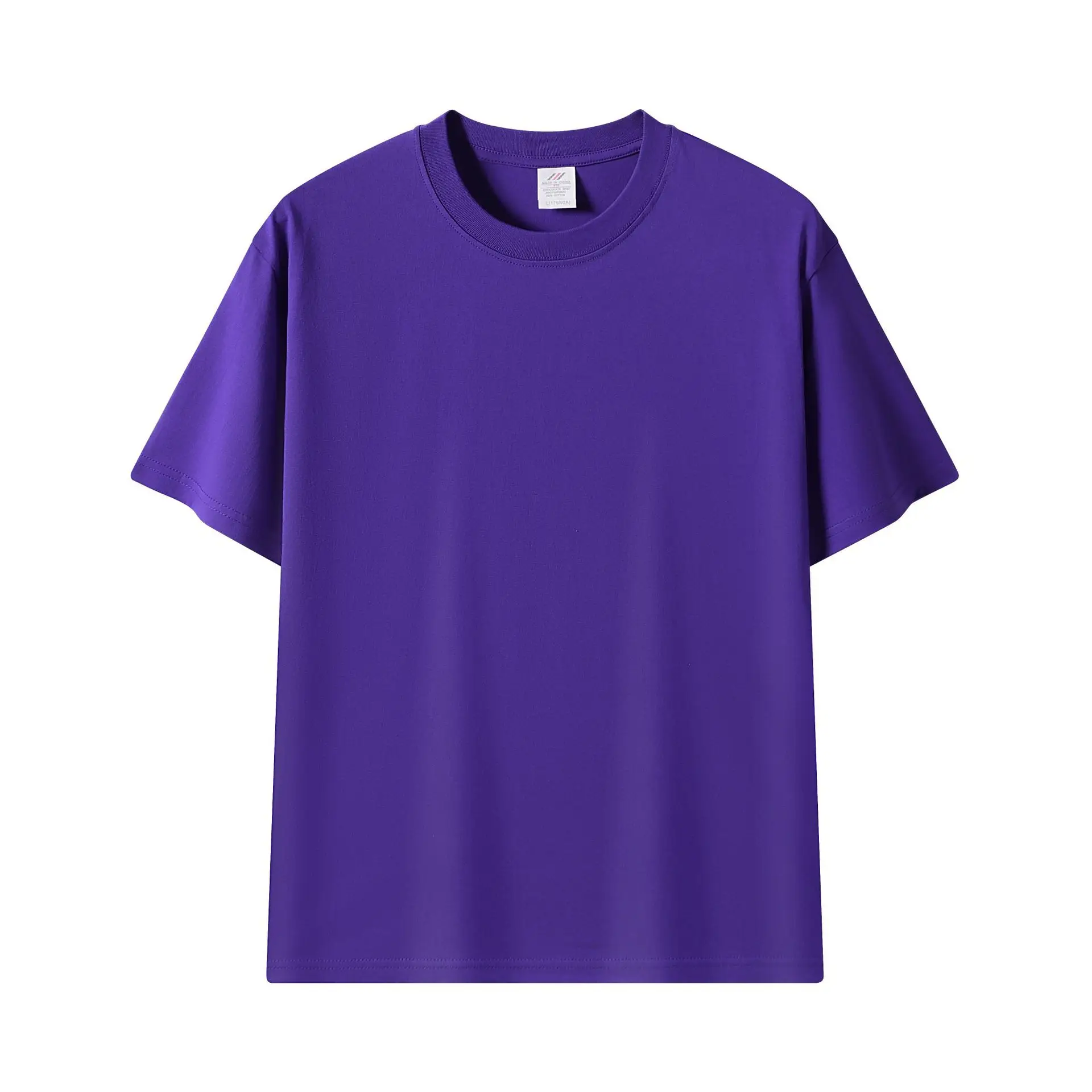 Men Pink Cotton T-Shirt 230g Crew Neck