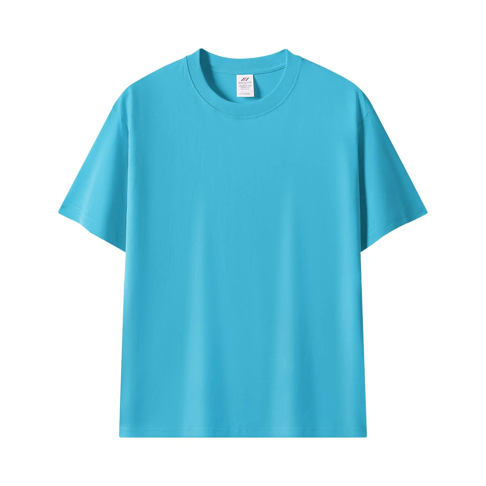 Men Pink Cotton T-Shirt 230g Crew Neck