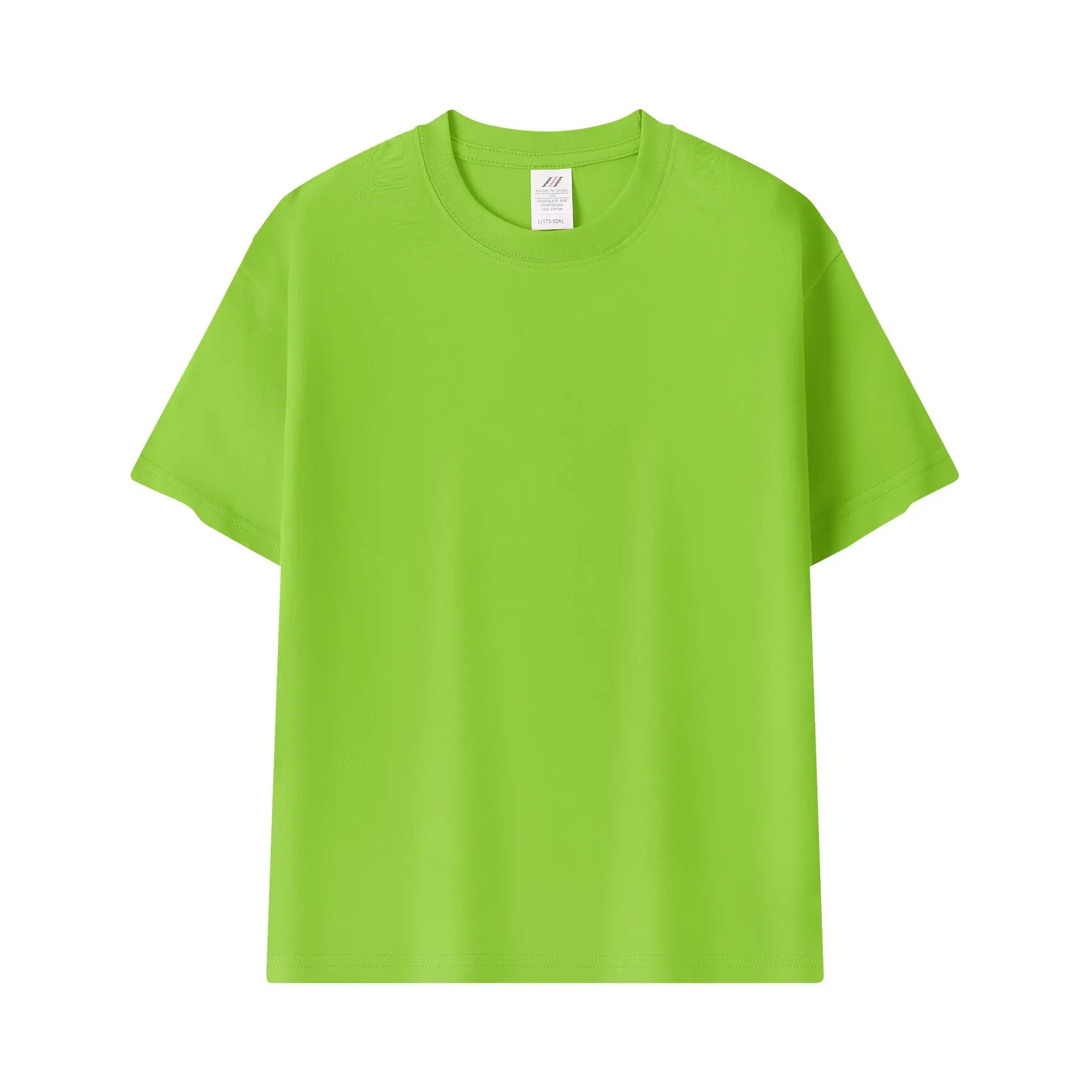 Men Pink Cotton T-Shirt 230g Crew Neck