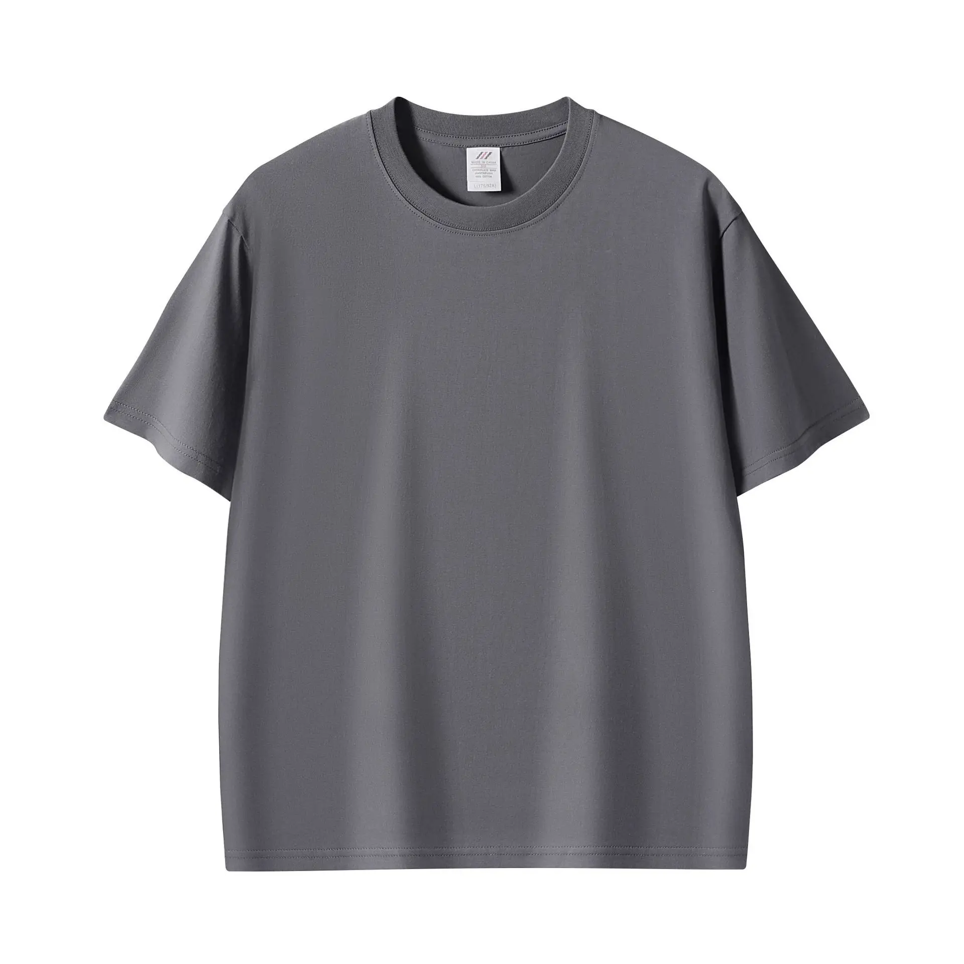 Men Pink Cotton T-Shirt 230g Crew Neck