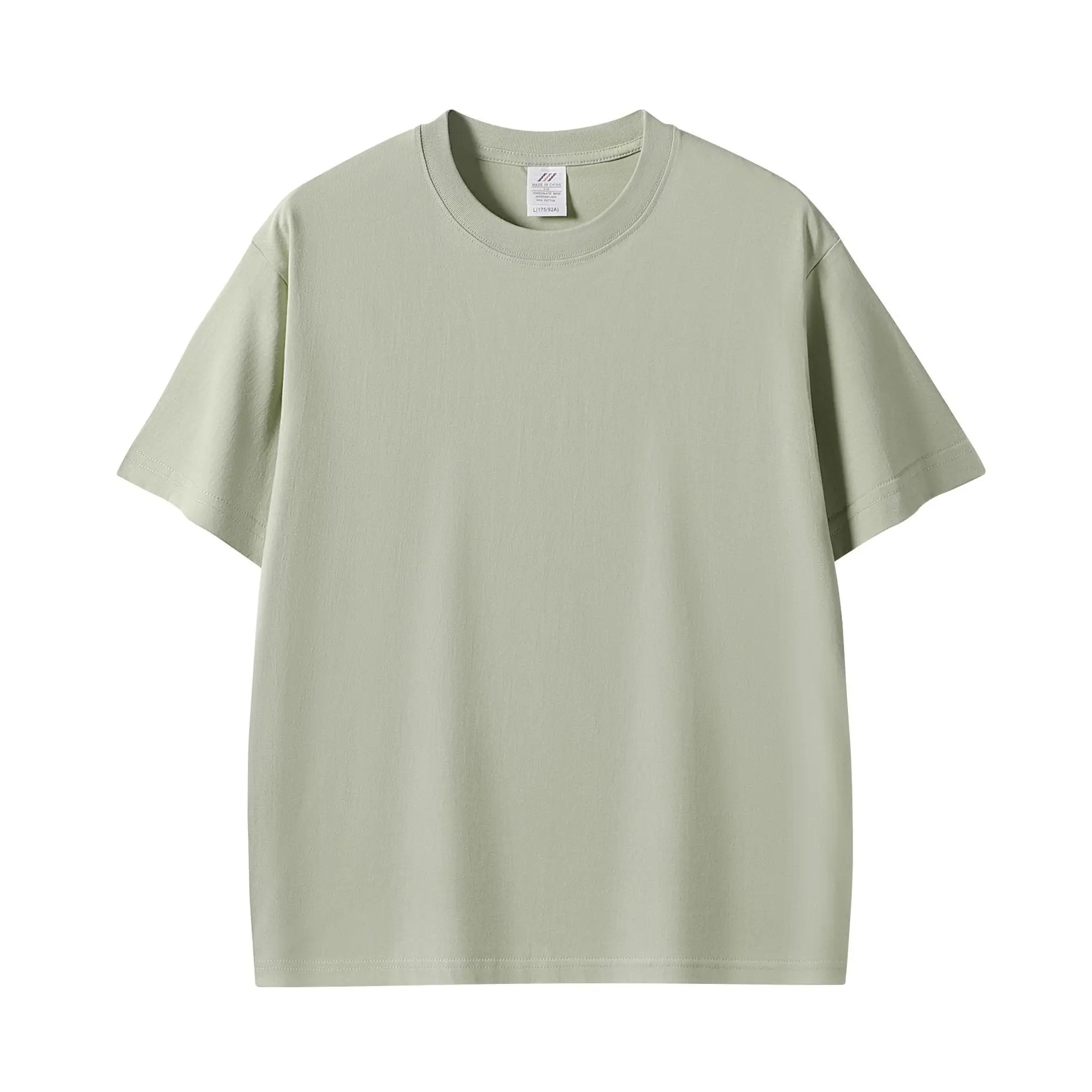 Men Pink Cotton T-Shirt 230g Crew Neck