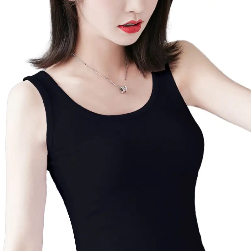 Black Knitted Camisole Large Women Summer Wear - Image 5