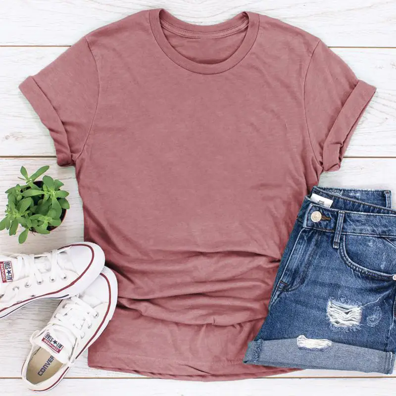 Pink Short Sleeve T-Shirt for Men Women Loose Fit - Image 27