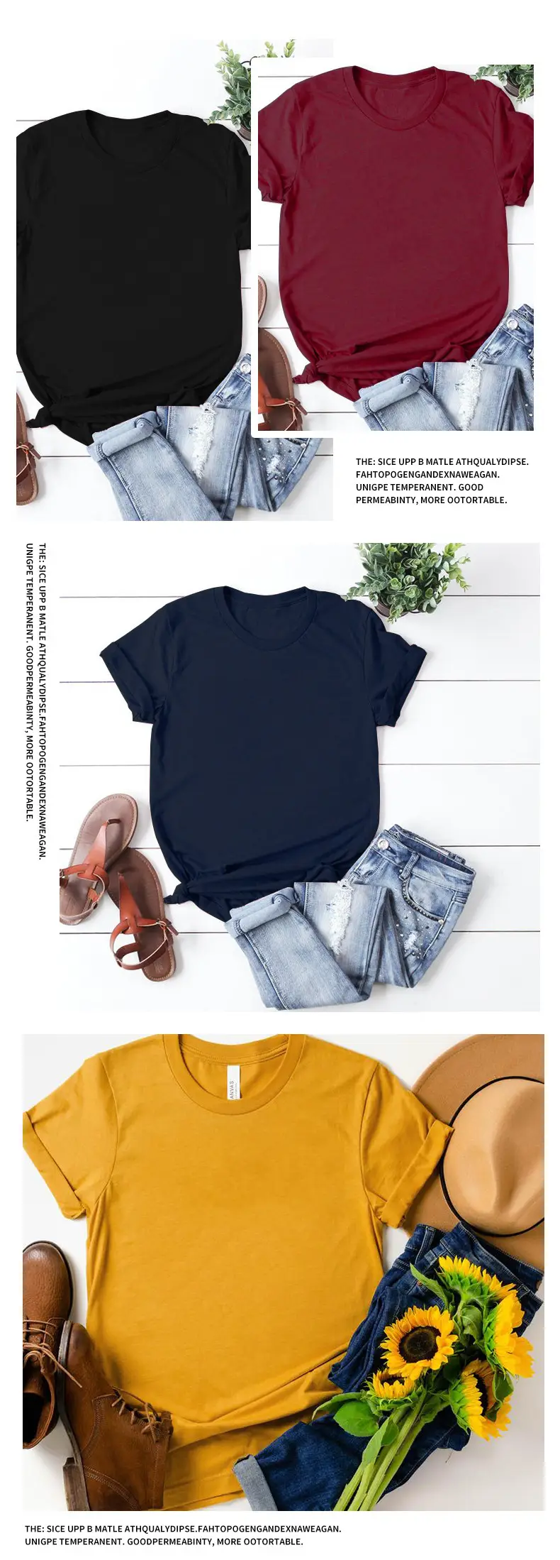 Pink Short Sleeve T-Shirt for Men Women Loose Fit — feature 14