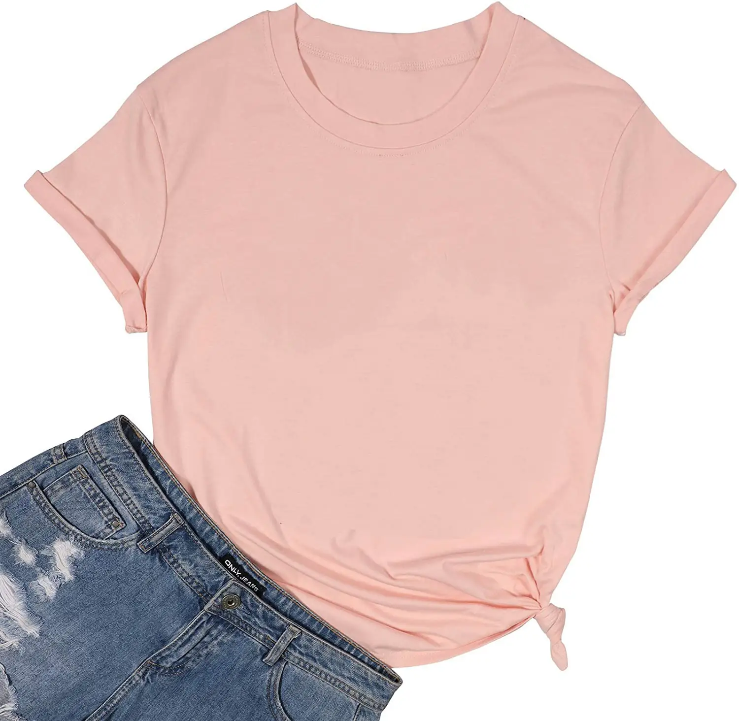 Pink Short Sleeve T-Shirt for Men Women Loose Fit - Image 6