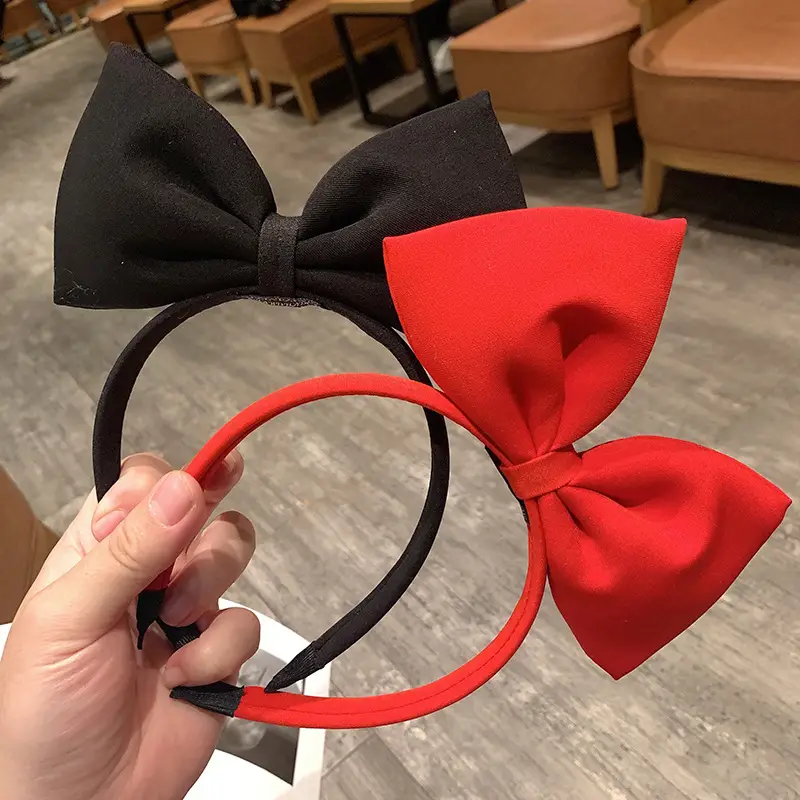 Red Bowknot Headband for Girls Korean Style