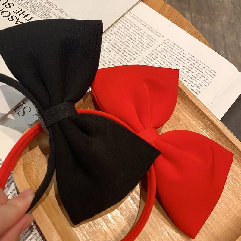 Red Bowknot Headband for Girls Korean Style