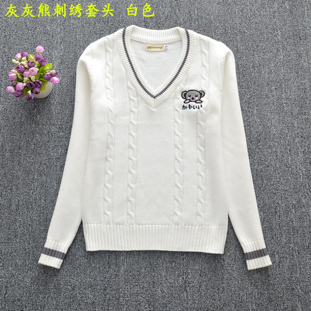 Pink V-Neck Cardigan Long Sleeve Pullover - Image 4