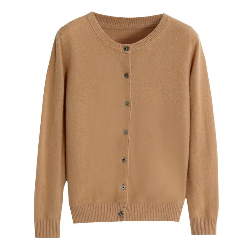 Women's Grey Knitted Cardigan Long Sleeve Plus Size - Image 20