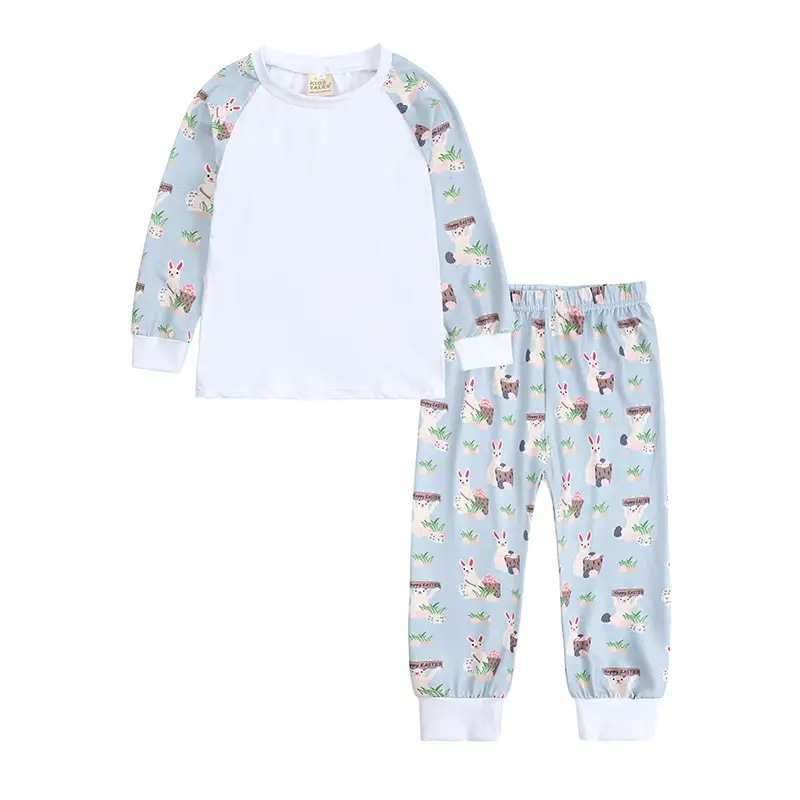 Kids Love Pattern Pajama Set White Red Heart Print