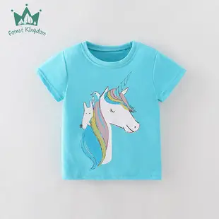 Children Summer Cotton T-Shirt Light Blue Round Neck — feature 7