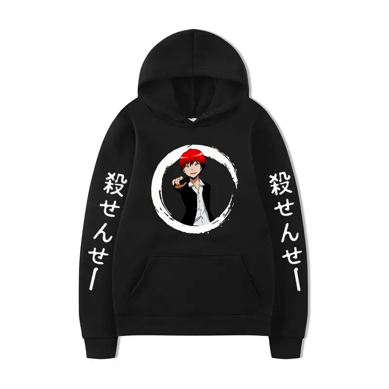 Japanese Anime Hoodie Green 2D Printed Loose Fit - Image 15