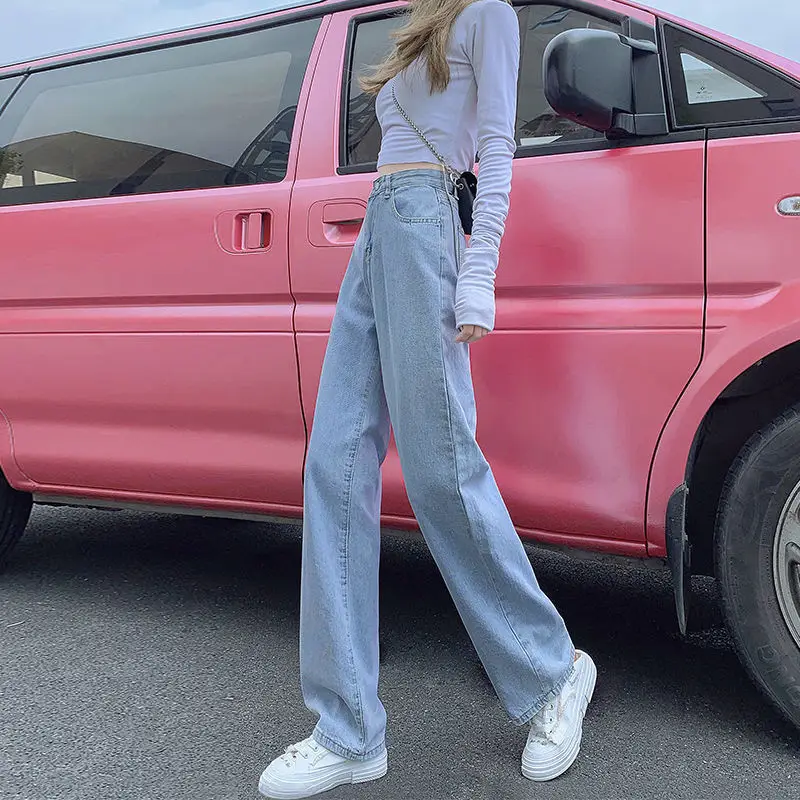 Women's Dark Gray Wide Leg Jeans Spring 2022 - Image 2