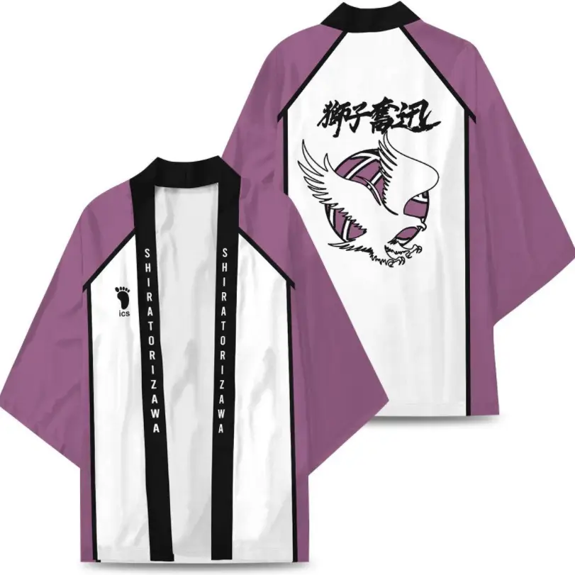 Kids Volleyball Kimono Pajamas Black White Set - Image 12