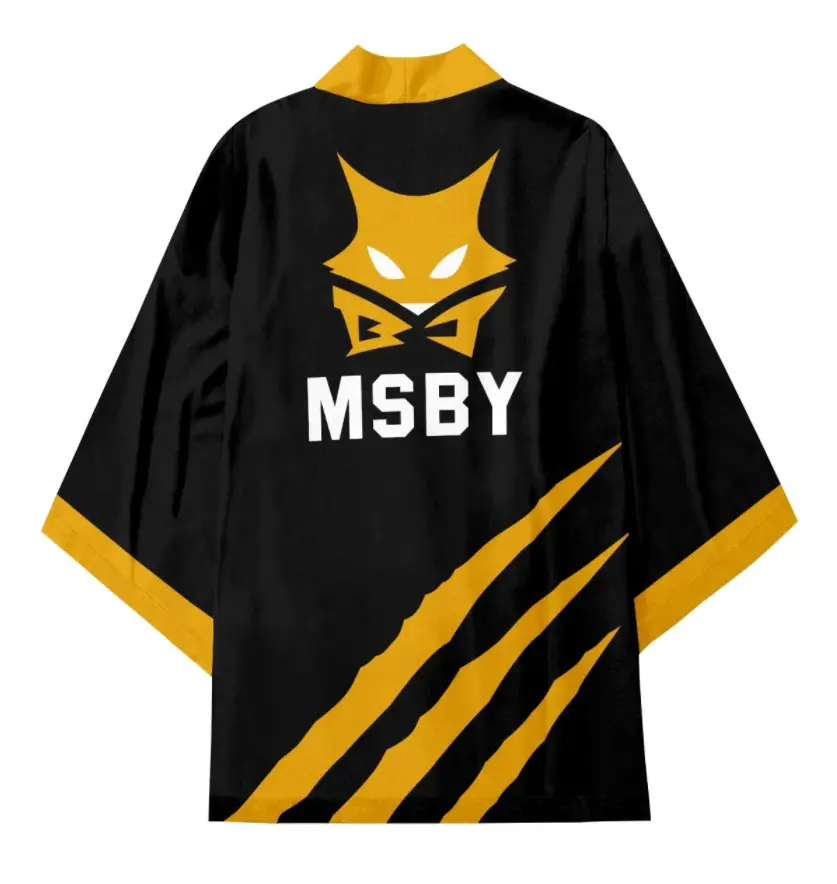 Kids Volleyball Kimono Pajamas Black White Set — feature 11