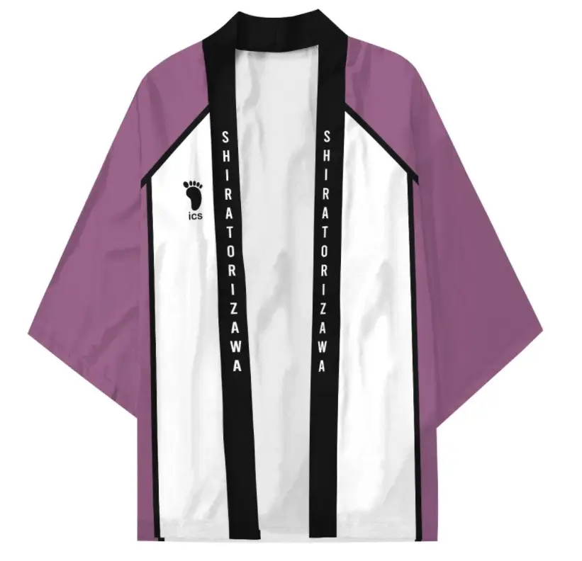 Kids Volleyball Kimono Pajamas Black White Set — feature 17