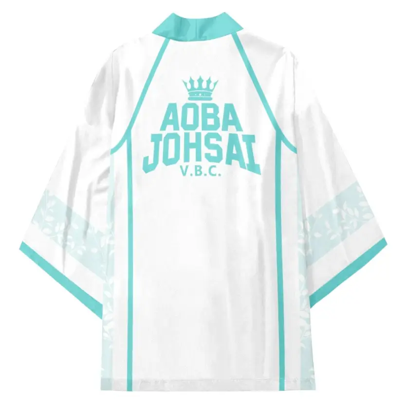 Kids Volleyball Kimono Pajamas Black White Set — feature 5