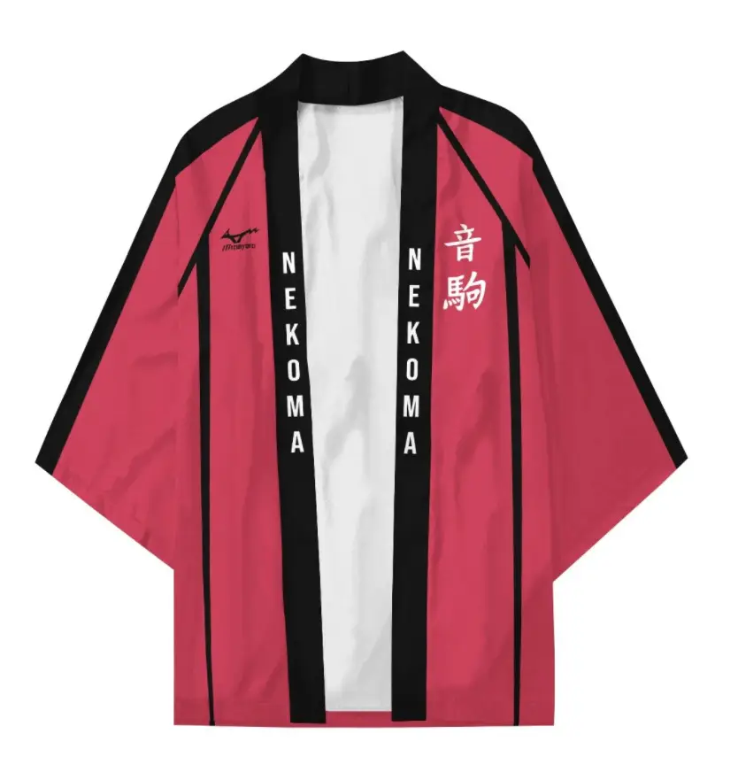 Kids Volleyball Kimono Pajamas Black White Set — feature 7