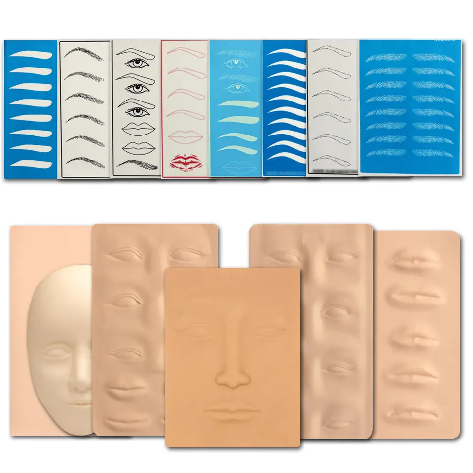 3D Floating Eyebrow Tattoo Blank Silicone Leather - Image 65