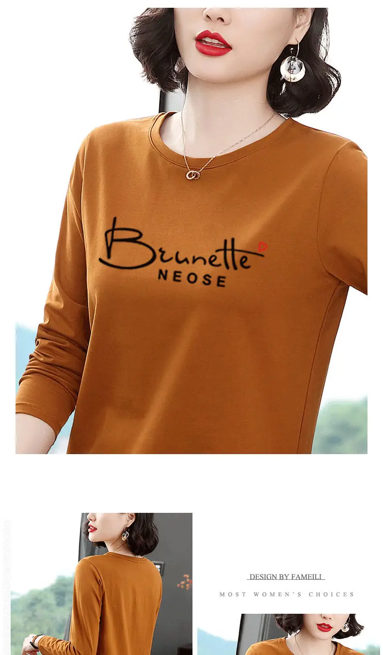Women's Printed Long Sleeve T-Shirt White Medium to XL — feature 6