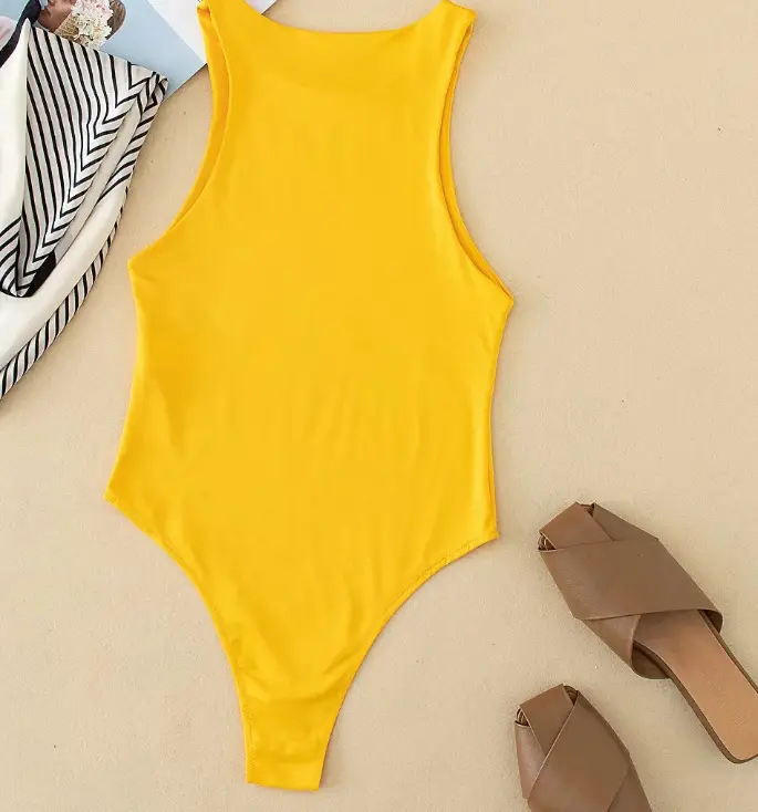 Women's Sleeveless Strapless Jersey Body Suit Solid Color - Image 8
