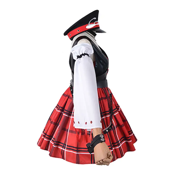 Xiao Qiao Zhou Yu Valentine Cosplay Dress Red Plaid Skirt - Image 6
