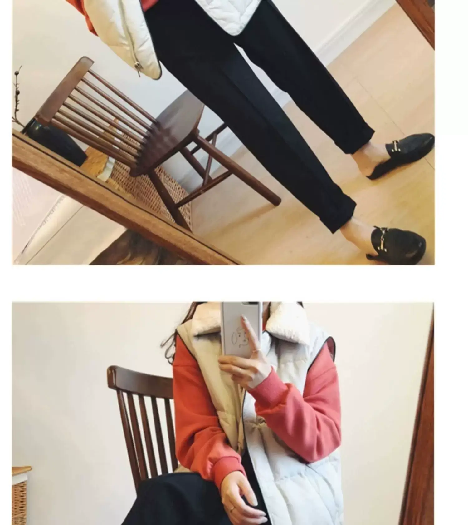 Women Woolen Carrot Pants Spring Autumn 2025 Beige — feature 13