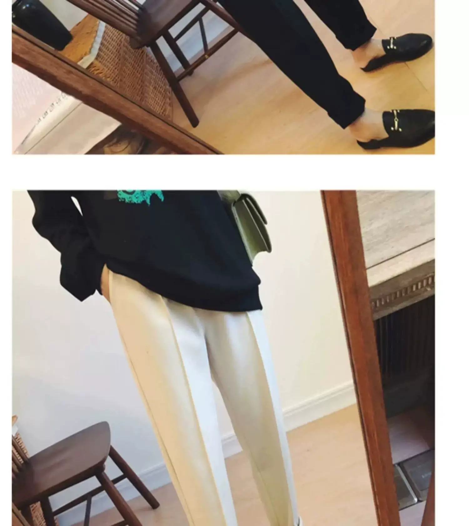 Women Woolen Carrot Pants Spring Autumn 2025 Beige — feature 15