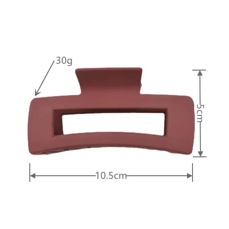 Frosted Square Hair Clip Women's Head