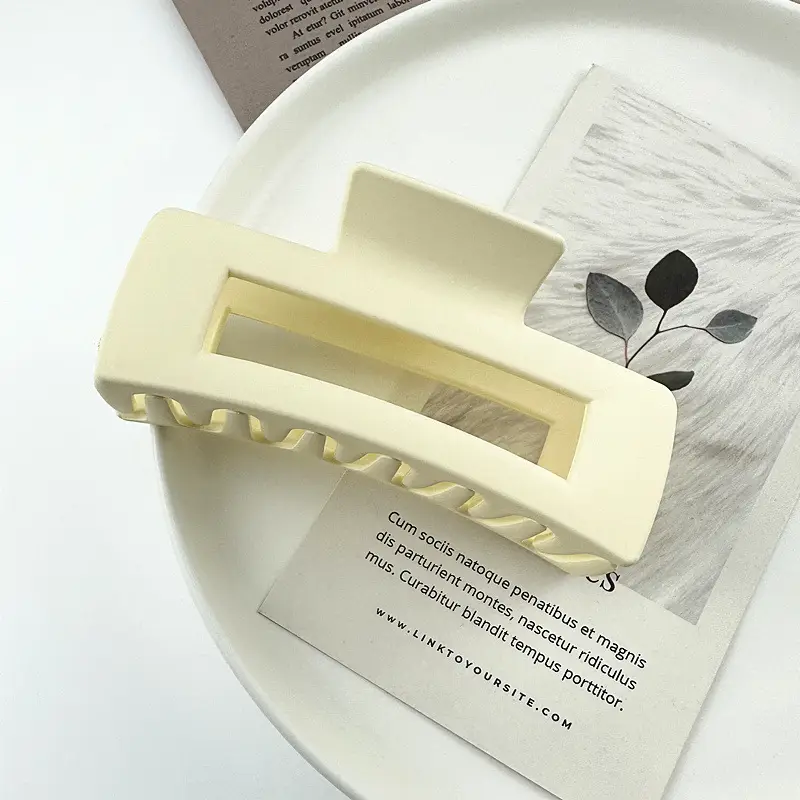 Frosted Square Hair Clip Women's Head