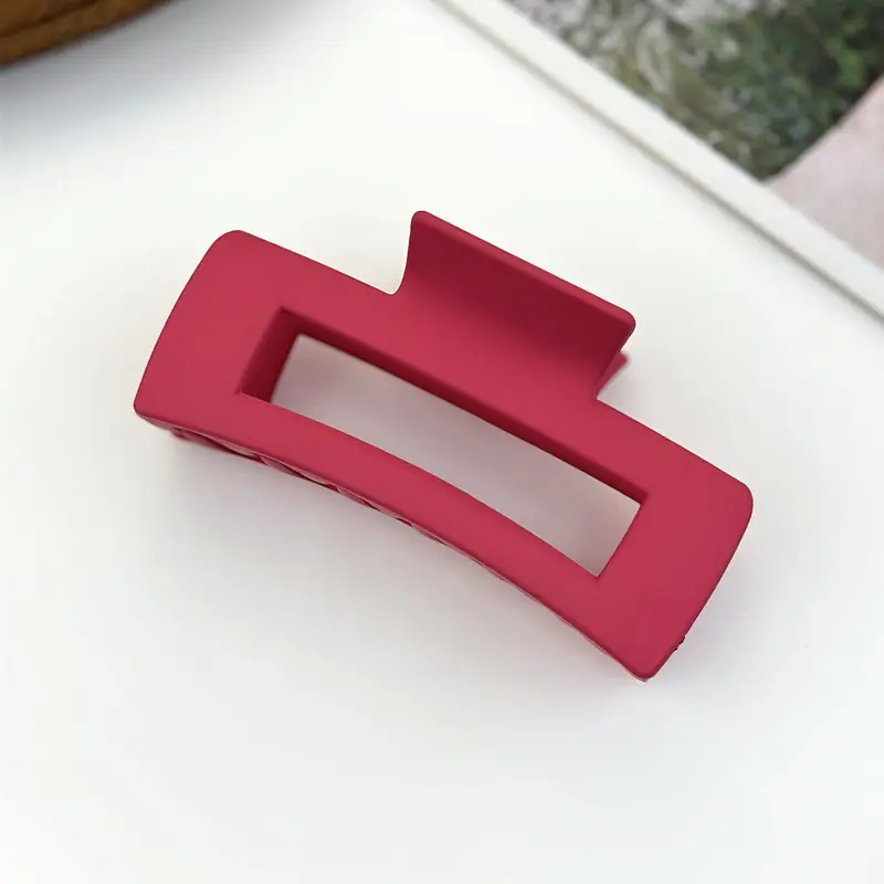 Frosted Square Hair Clip Women's Head