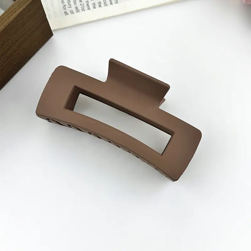Frosted Square Hair Clip Women's Head