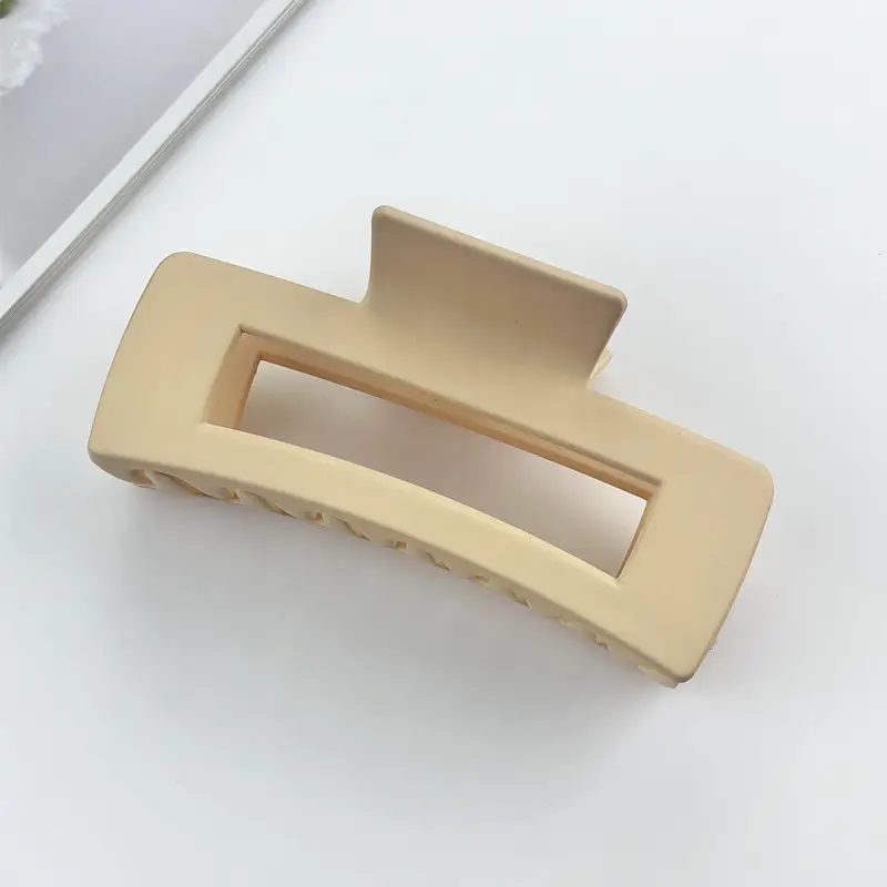Frosted Square Hair Clip Women's Head