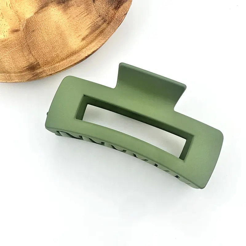 Frosted Square Hair Clip Women's Head