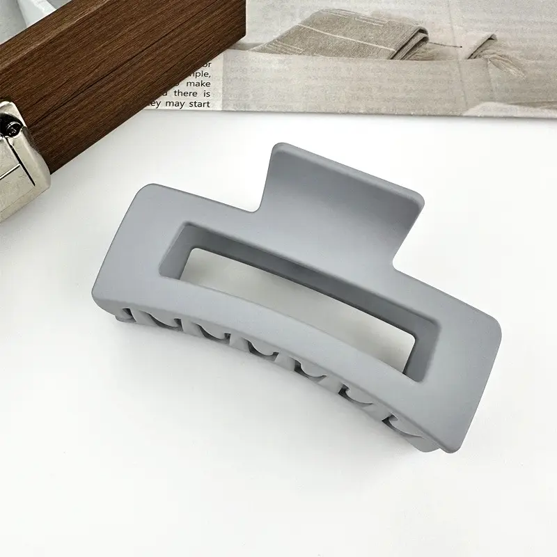 Frosted Square Hair Clip Women's Head