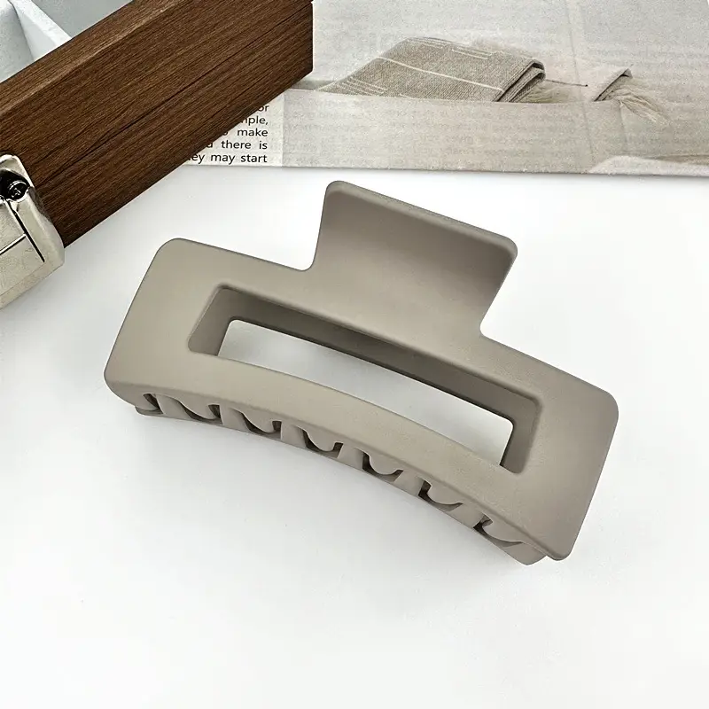 Frosted Square Hair Clip Women's Head