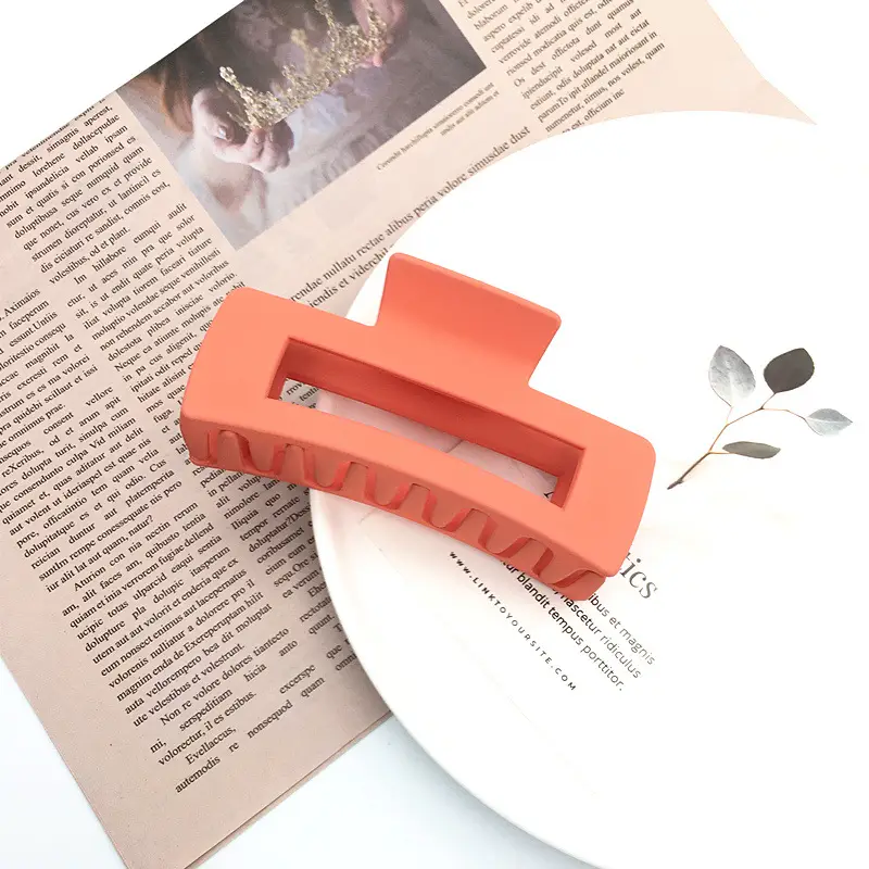 Frosted Square Hair Clip Women's Head