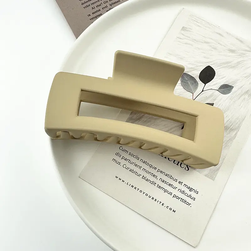 Frosted Square Hair Clip Women's Head