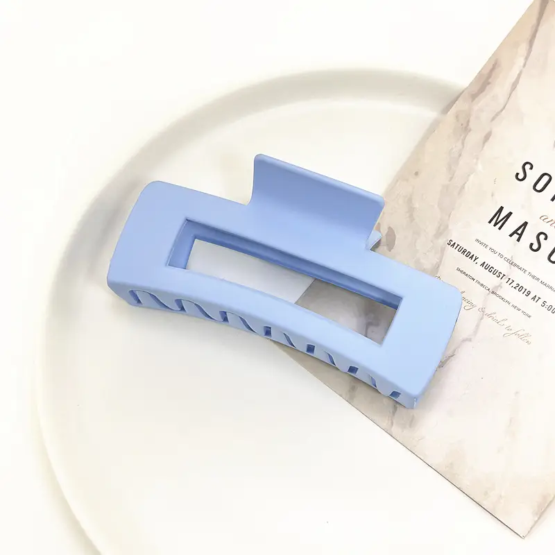 Frosted Square Hair Clip Women's Head