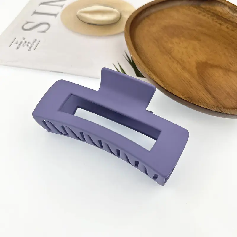 Frosted Square Hair Clip Women's Head