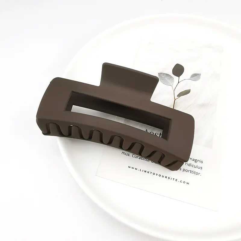 Frosted Square Hair Clip Women's Head