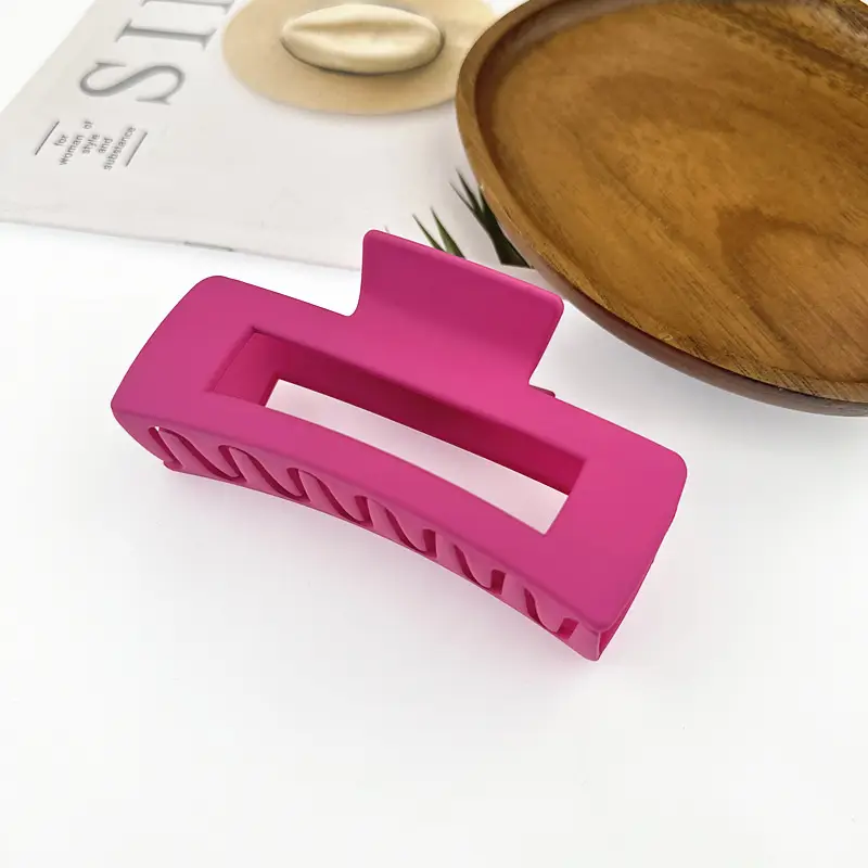Frosted Square Hair Clip Women's Head