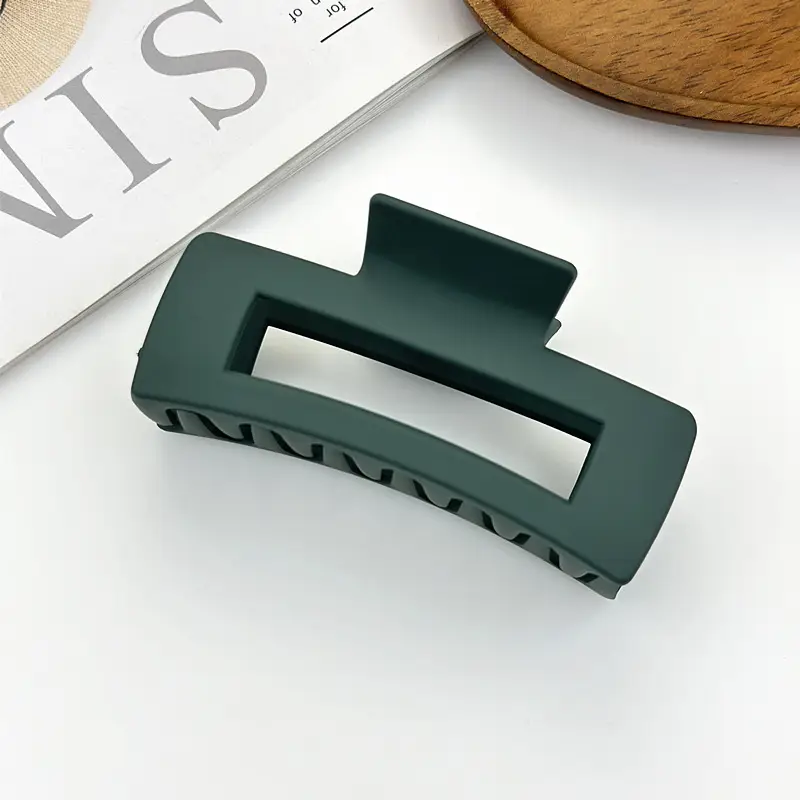 Frosted Square Hair Clip Women's Head