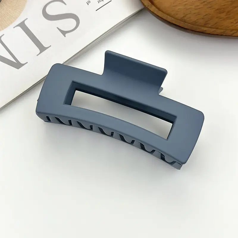Frosted Square Hair Clip Women's Head