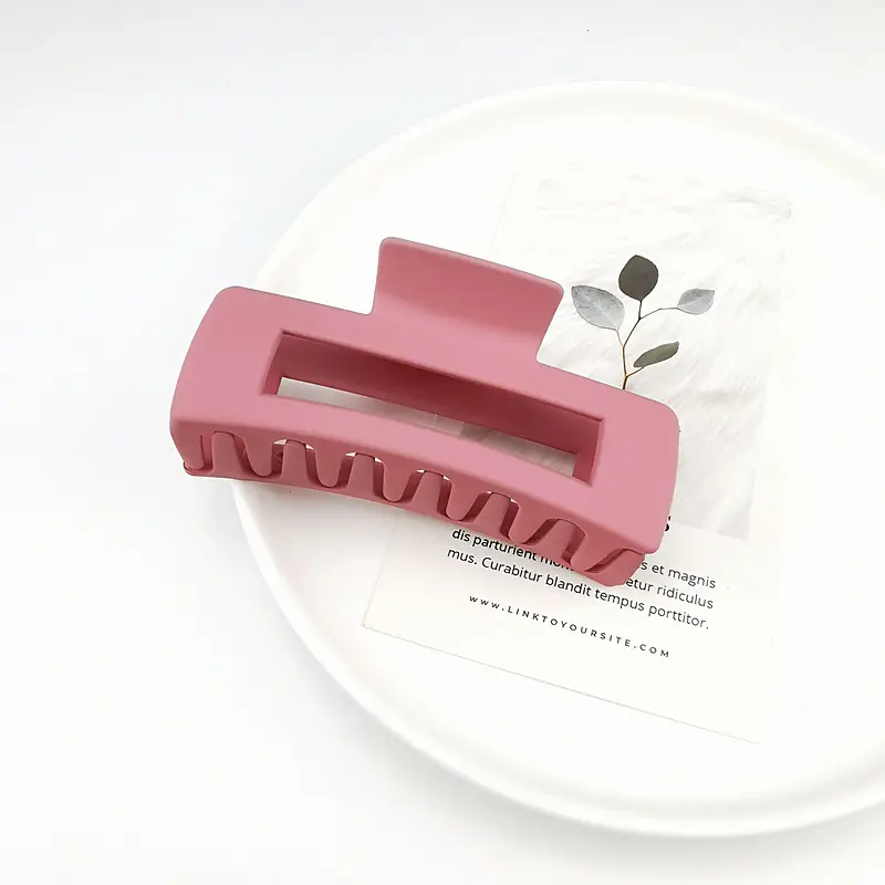 Frosted Square Hair Clip Women's Head